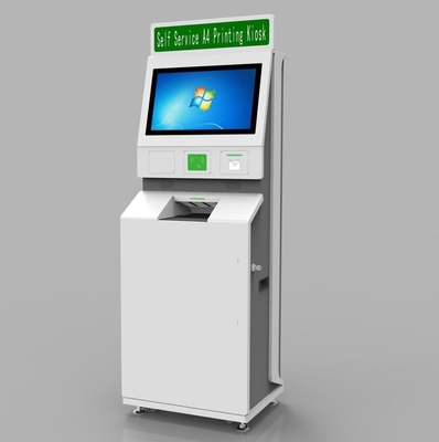 A4 문서 성적표 판독기 은행 ATM 기계 셀프 서비스 인쇄 간이 건축물 21.5inch