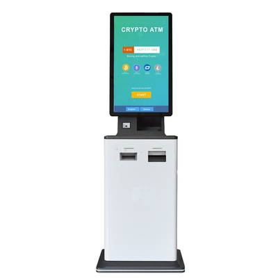 Hunghui 21.5inch 셀프 서비스 비트코인 ATM 빌 지불 키오스크 플로어 스탠딩