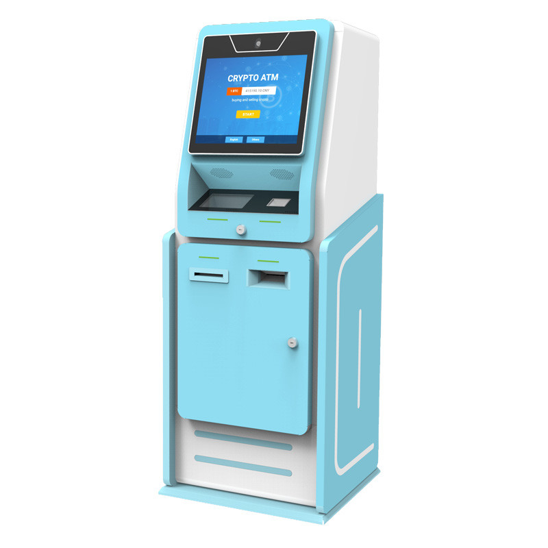 소프트웨어로 BTC ATM 기계 터치스크린 ATM 매매를 서 있는 지면